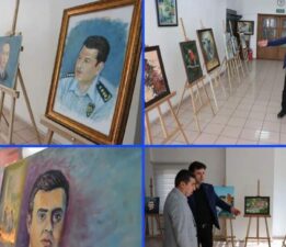 Karabük’te polis memuru resim sergisi açtı