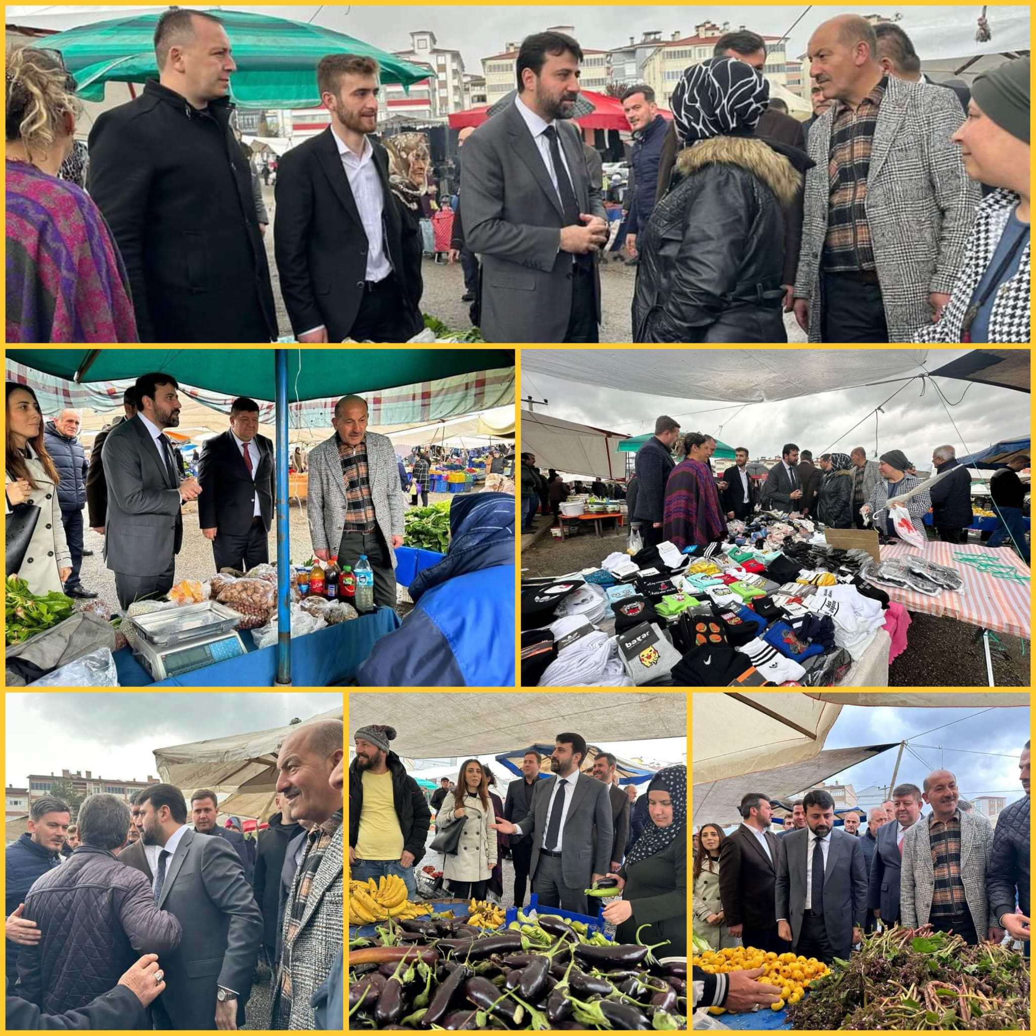 AK Parti Karabük Birinci Sıra Milletvekili Adayı Av.Cem Şahin Pazar Ziyaretinde Bulundu.