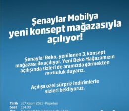 ŞENAY MOBİLYA 3. ŞUBESİNİ ANKARA CADDESİNDE AÇIYOR.
