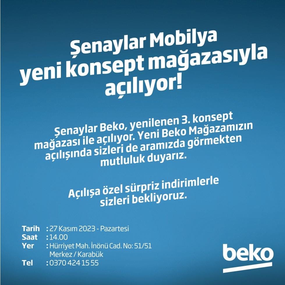 ŞENAY MOBİLYA 3. ŞUBESİNİ ANKARA CADDESİNDE AÇIYOR.