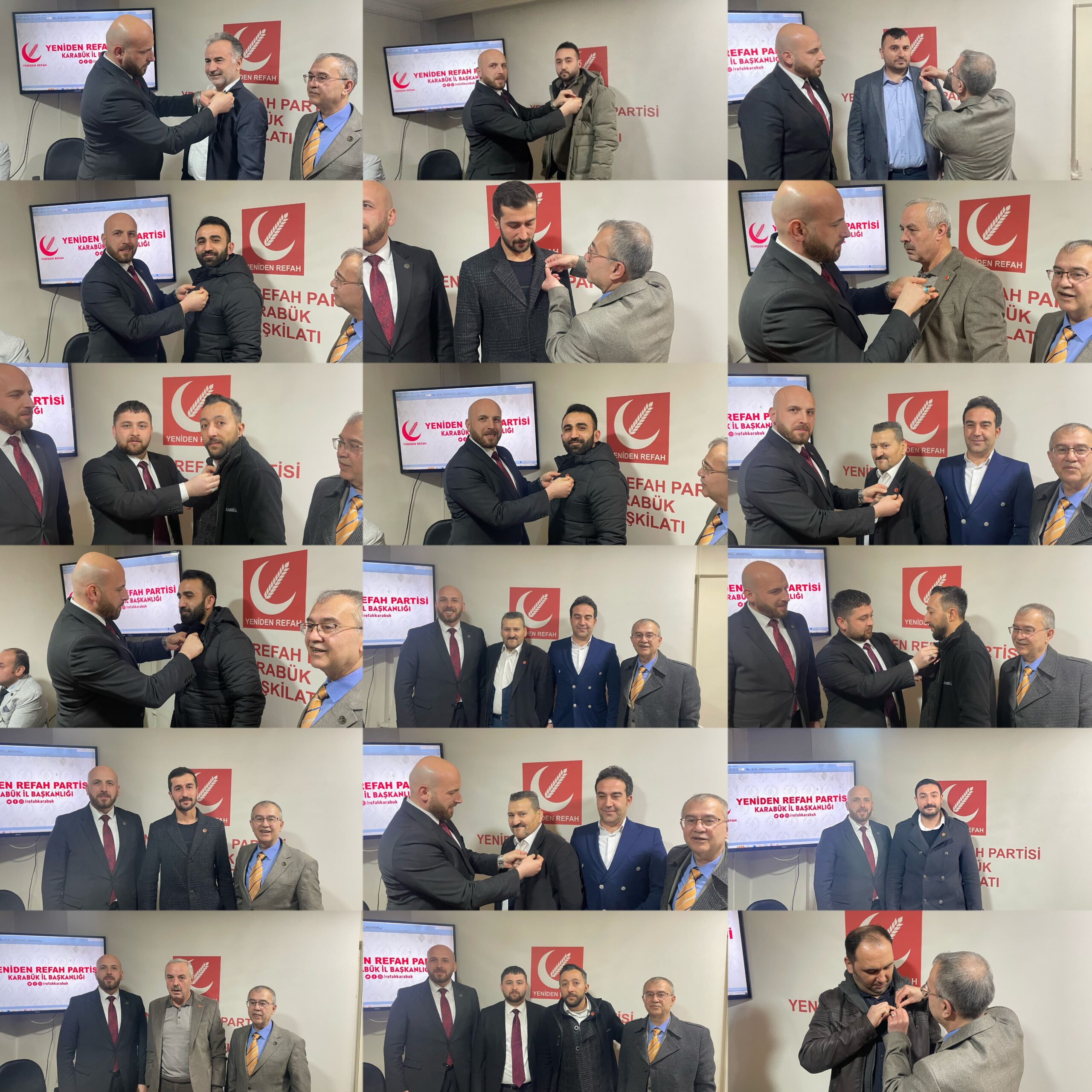 Yeniden Refah Partisi’ne Yoğun Katılım! Rozetler Takıldı