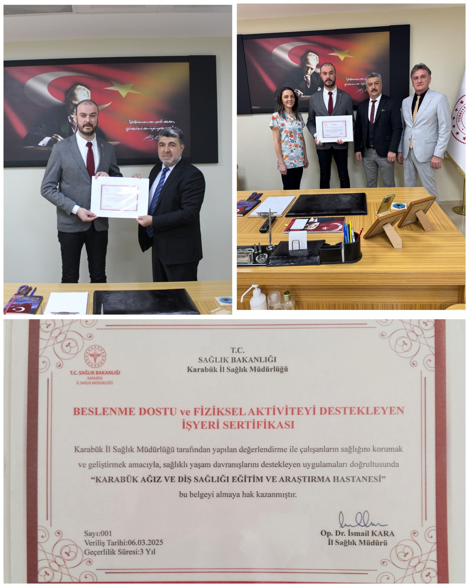 Karabük ADSEAH; Karabük’te İlk ve Tek “Beslenme Dostu ve Fiziksel Aktiviteyi Destekleyen İş Yeri” Oldu